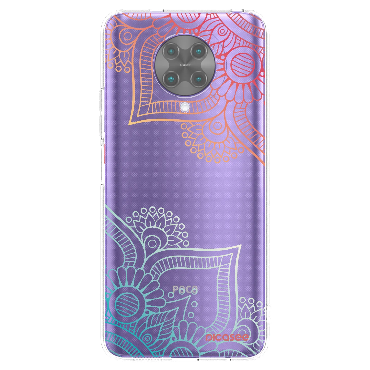 Picasee husă transparentă din silicon pentru Xiaomi Poco F2 Pro - Flowers pattern