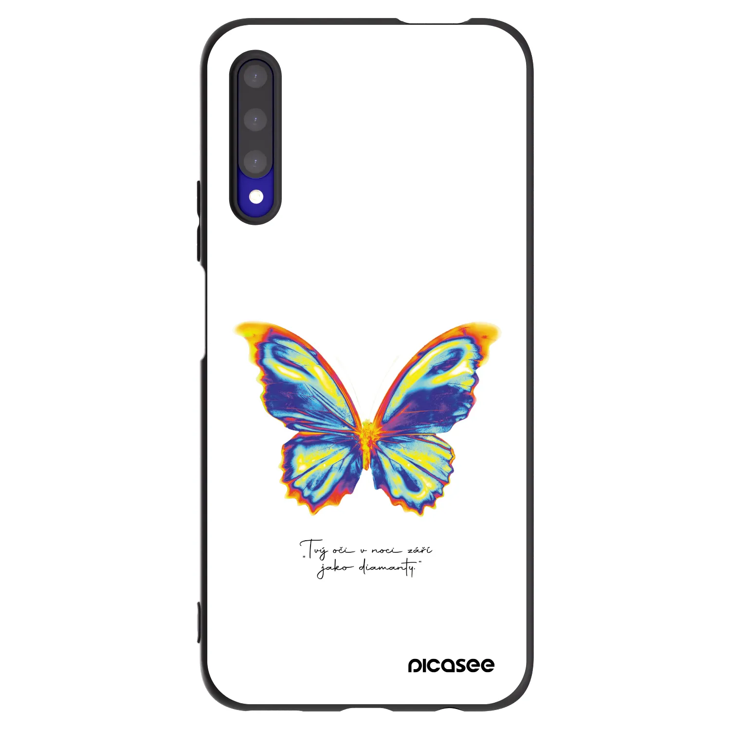 Picasee husă neagră din silicon pentru Honor 9X Pro - Diamanty White