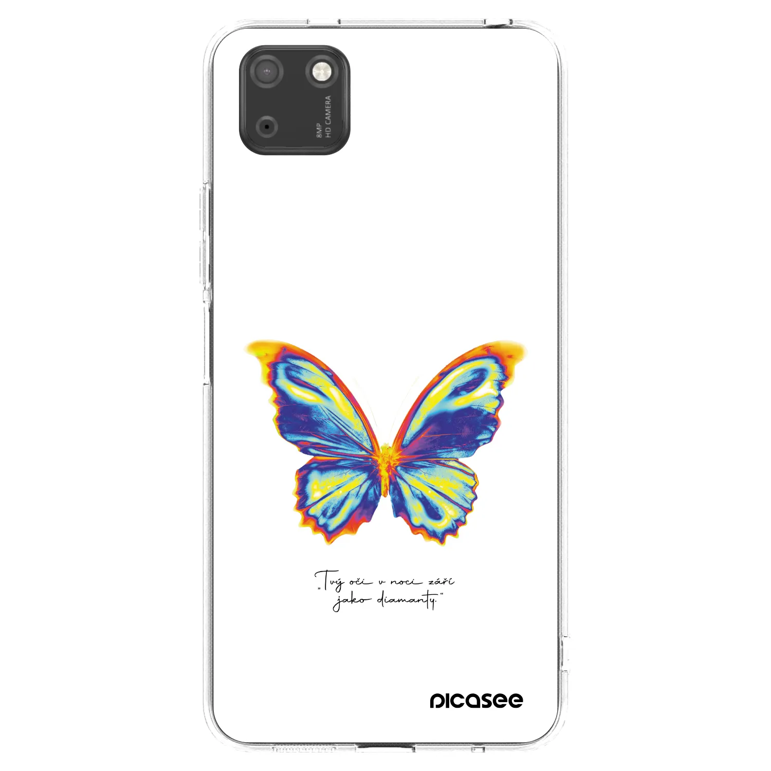 Picasee husă transparentă din silicon pentru Huawei Y5P - Diamanty White