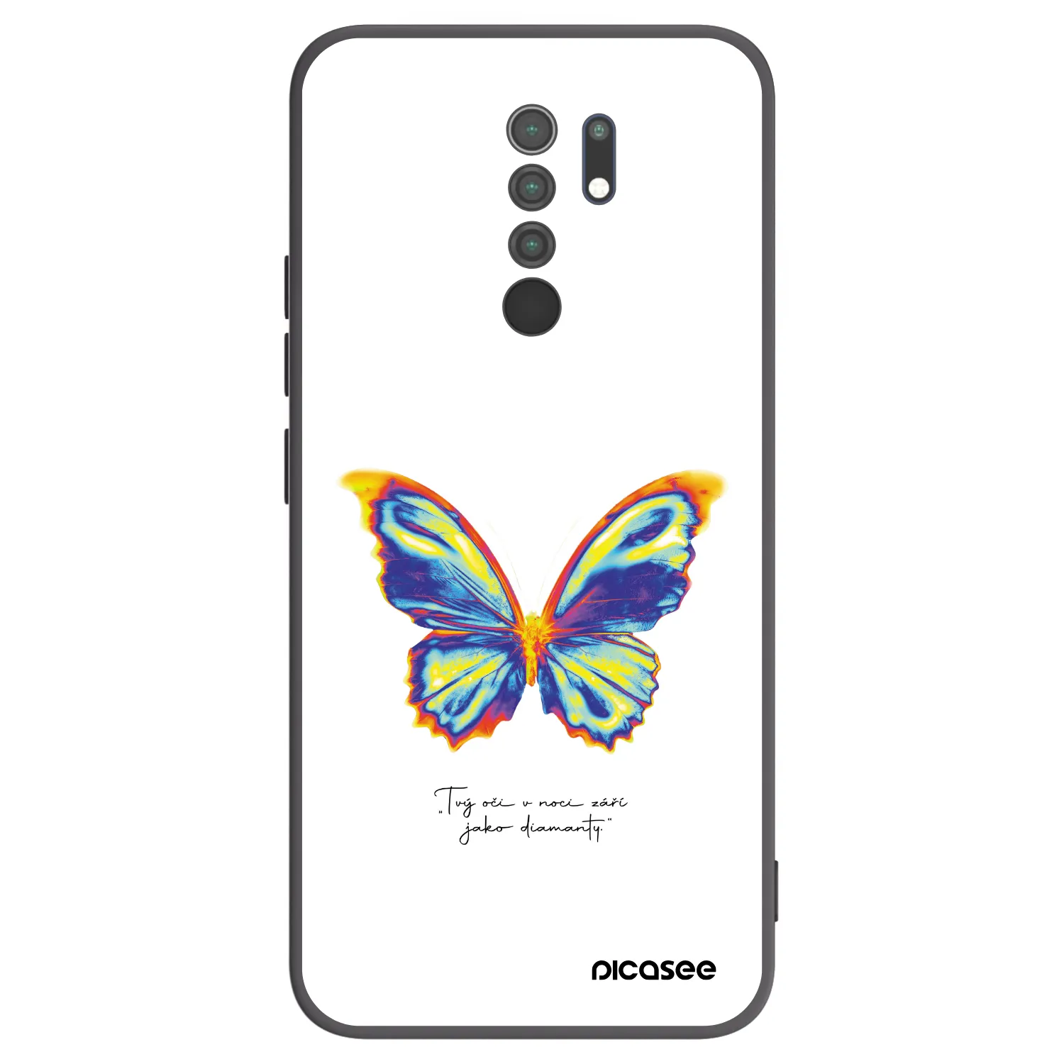 Picasee husă neagră din silicon pentru Xiaomi Redmi 9 - Diamanty White