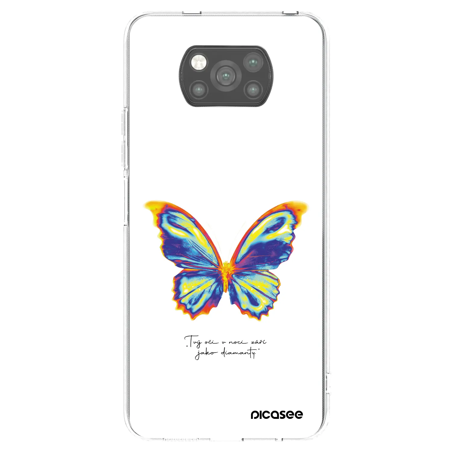 Picasee husă neagră din silicon pentru Xiaomi Poco X3 - Diamanty White