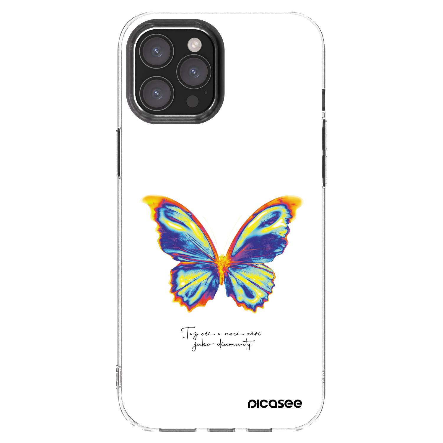 Picasee husă transparentă din silicon pentru Apple iPhone 12 Pro Max - Diamanty White