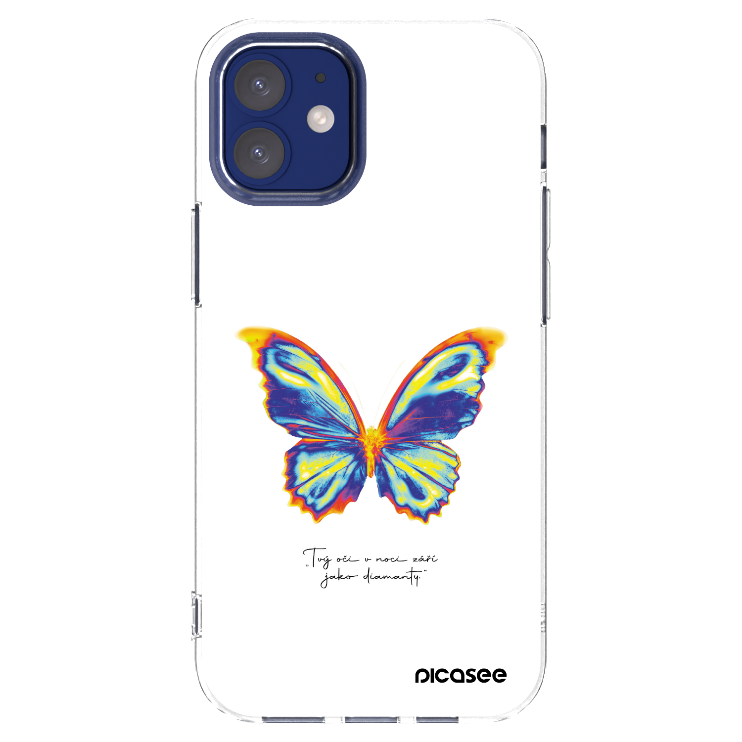 Picasee husă transparentă din silicon pentru Apple iPhone 12 mini - Diamanty White