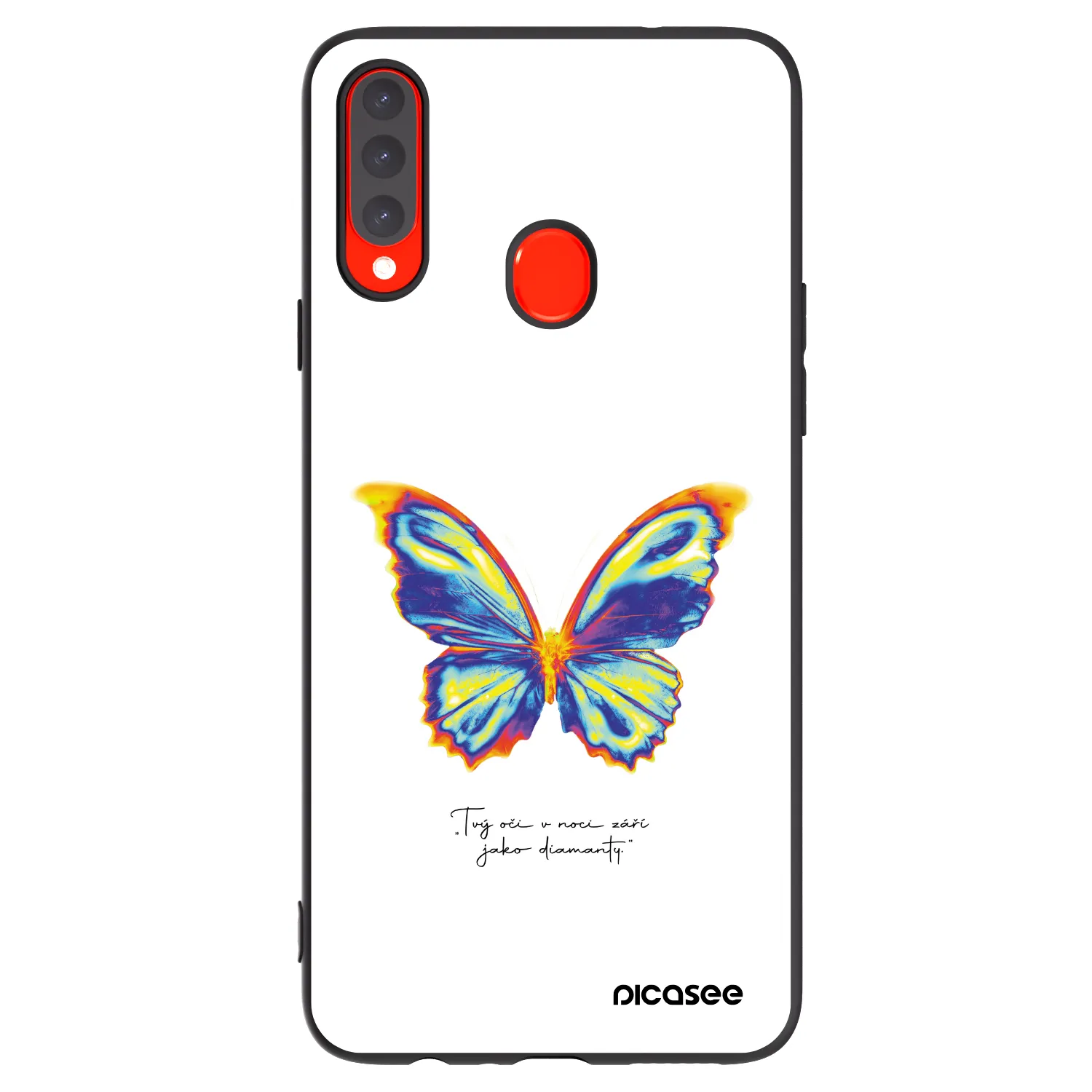 Picasee husă neagră din silicon pentru Samsung Galaxy A20s - Diamanty White