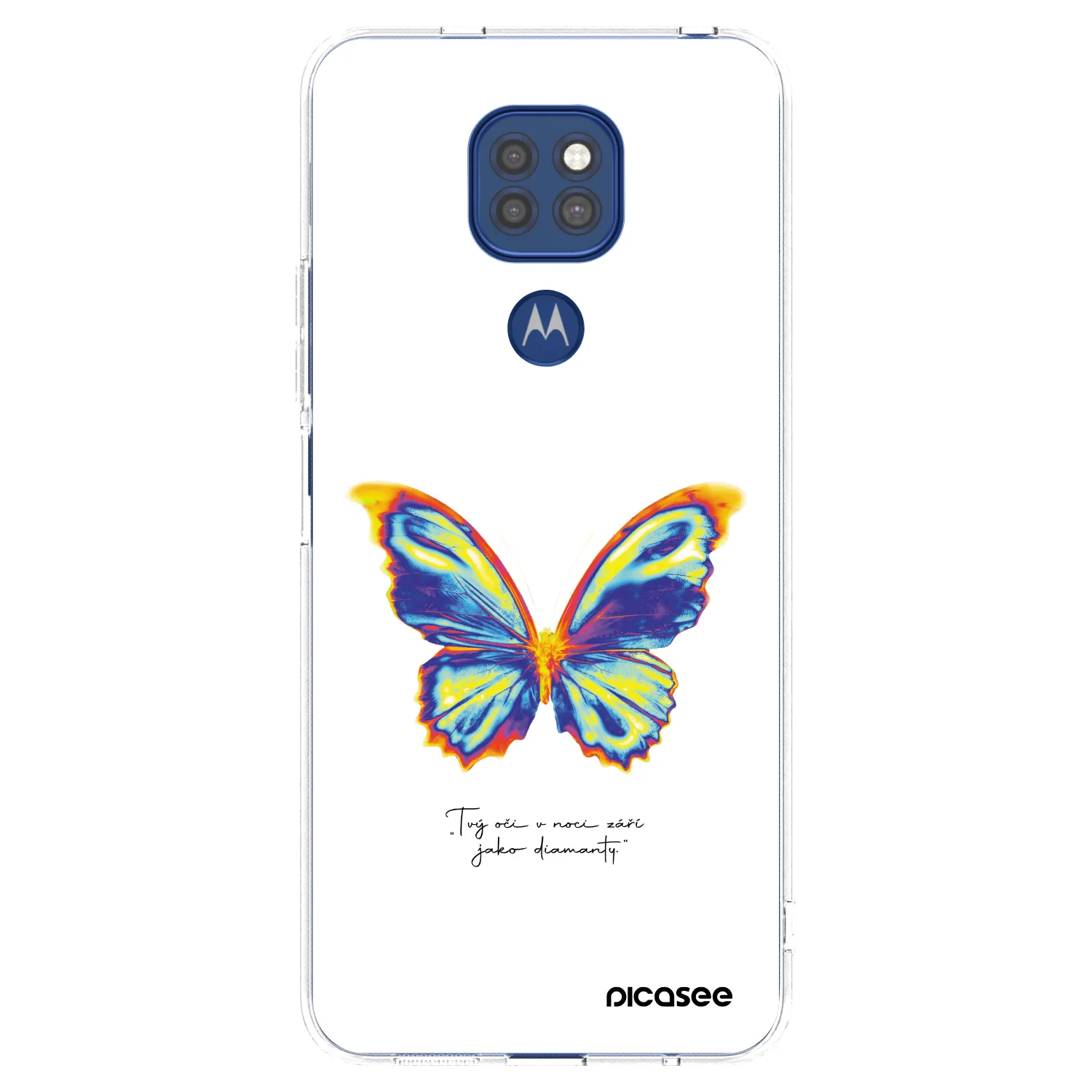 Picasee husă transparentă din silicon pentru Motorola Moto G9 Play - Diamanty White