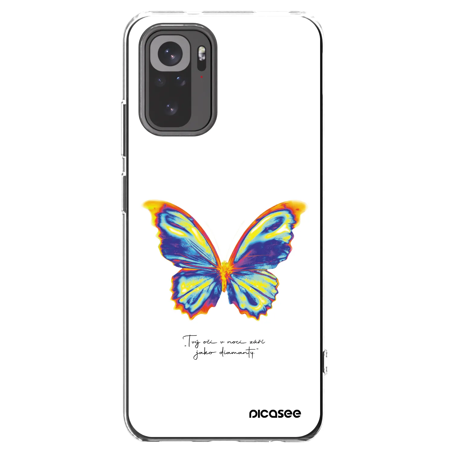 Picasee husă transparentă din silicon pentru Xiaomi Redmi Note 10 - Diamanty White