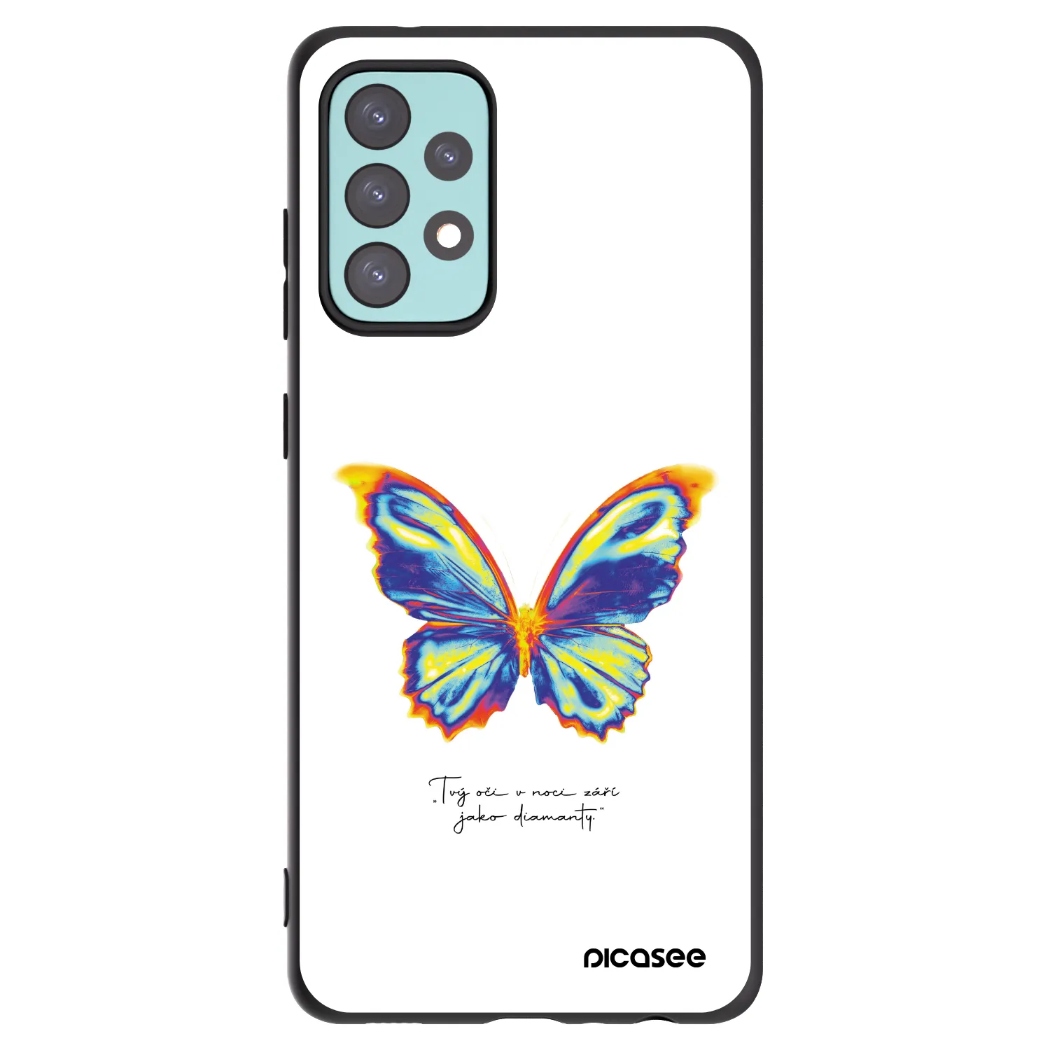 Picasee husă neagră din silicon pentru Samsung Galaxy A72 A725F - Diamanty White