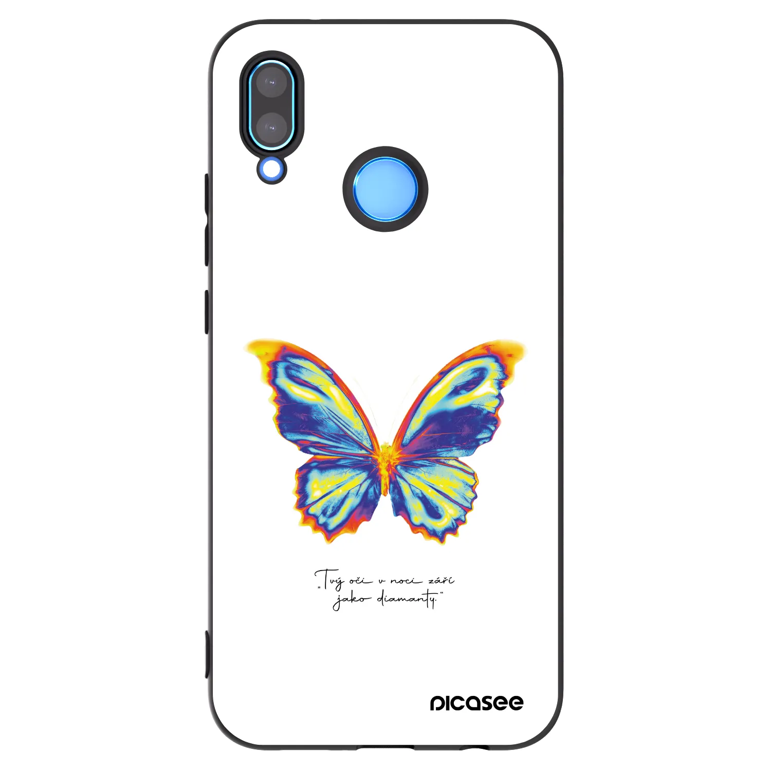 Picasee husă neagră din silicon pentru Huawei P20 Lite - Diamanty White