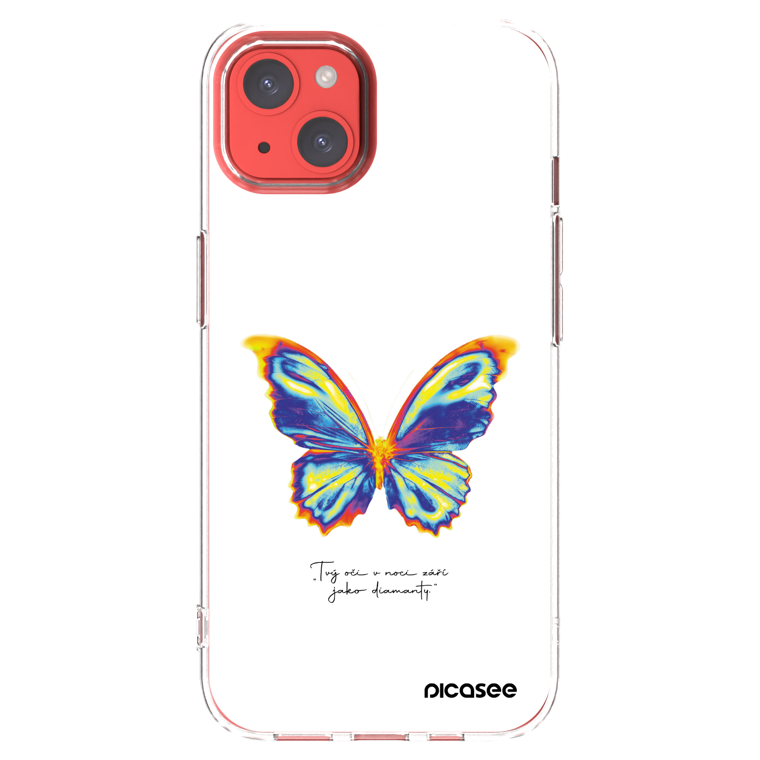 Picasee husă transparentă din silicon pentru Apple iPhone 13 - Diamanty White