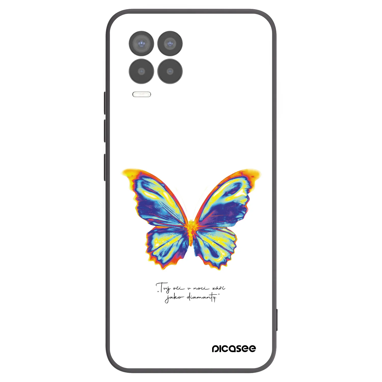 Picasee husă neagră din silicon pentru Realme 8 4G - Diamanty White