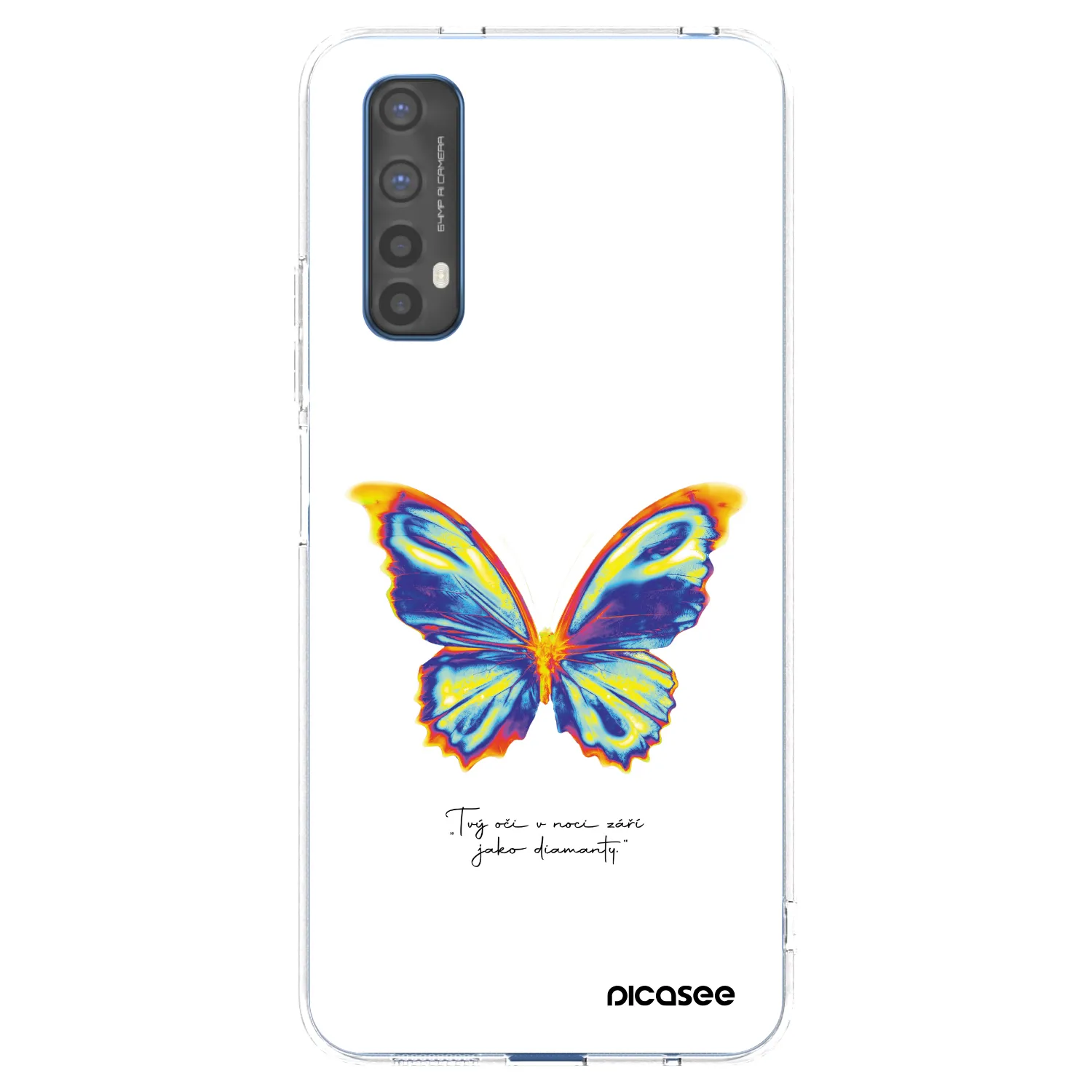 Picasee husă transparentă din silicon pentru Realme 7 - Diamanty White