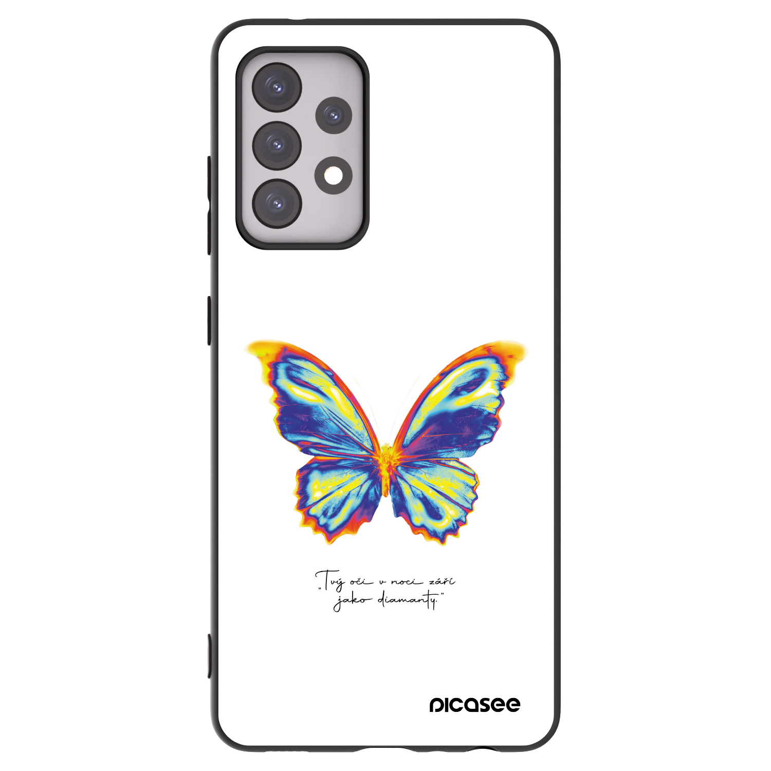 Picasee husă neagră din silicon pentru Samsung Galaxy A52s 5G A528B - Diamanty White