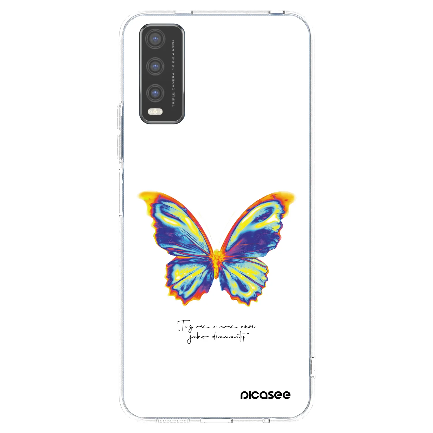 Picasee husă transparentă din silicon pentru Vivo Y20s - Diamanty White