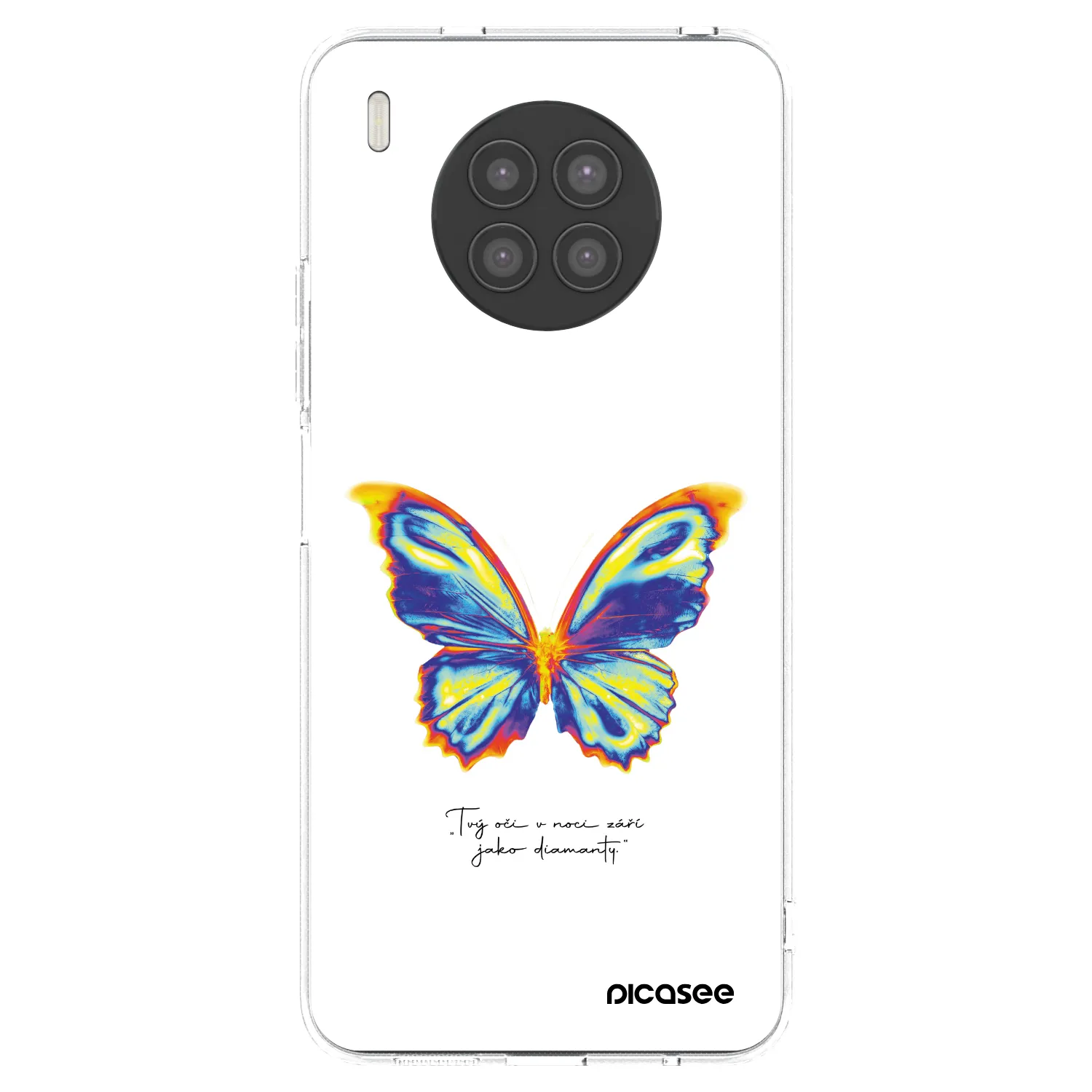 Picasee husă transparentă din silicon pentru Huawei Nova 8i - Diamanty White