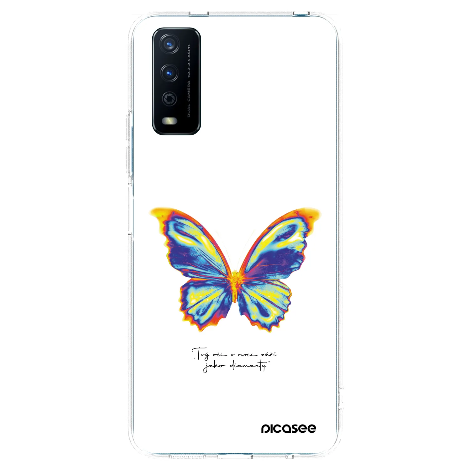 Picasee husă transparentă din silicon pentru Vivo Y11s - Diamanty White