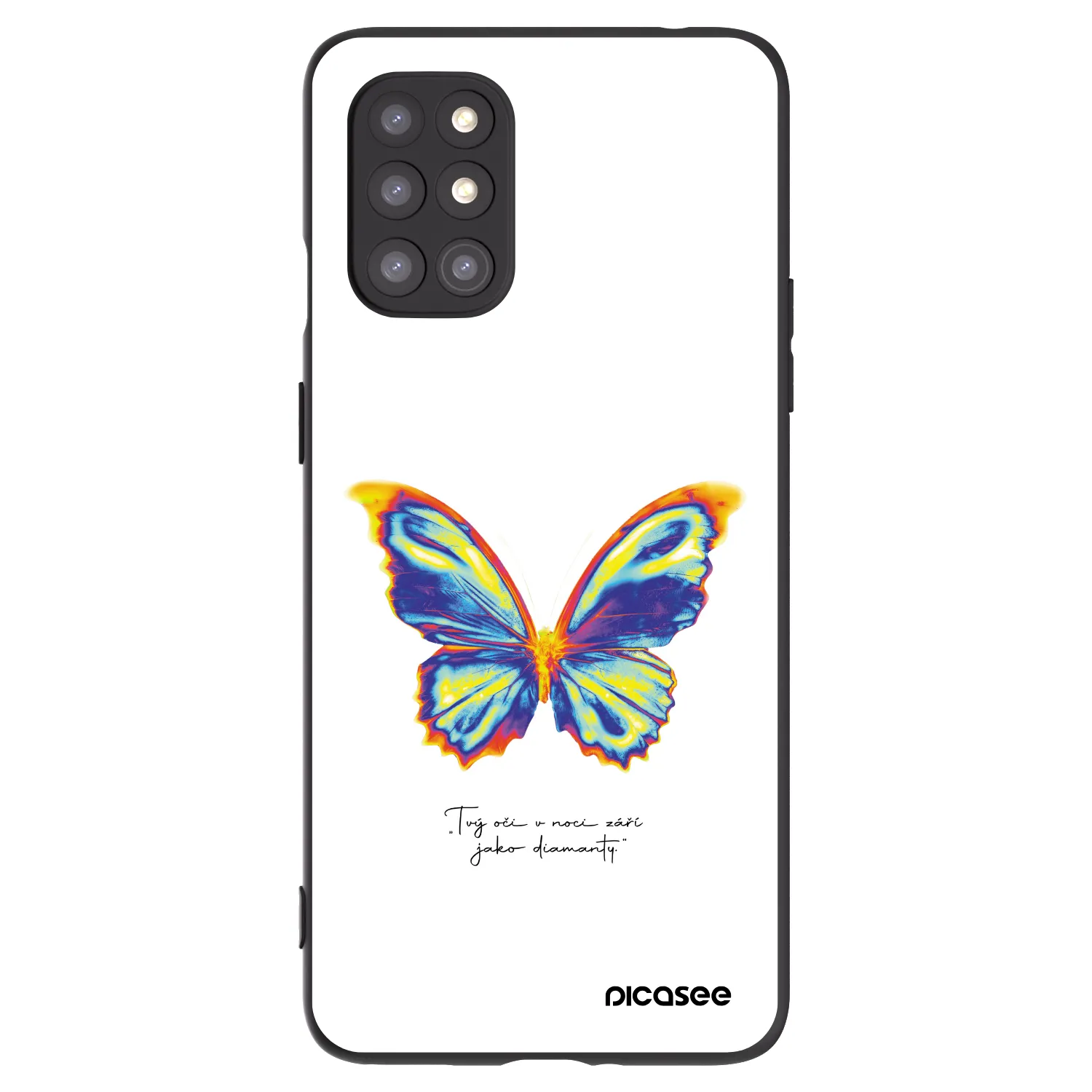 Picasee husă neagră din silicon pentru OnePlus 8T - Diamanty White