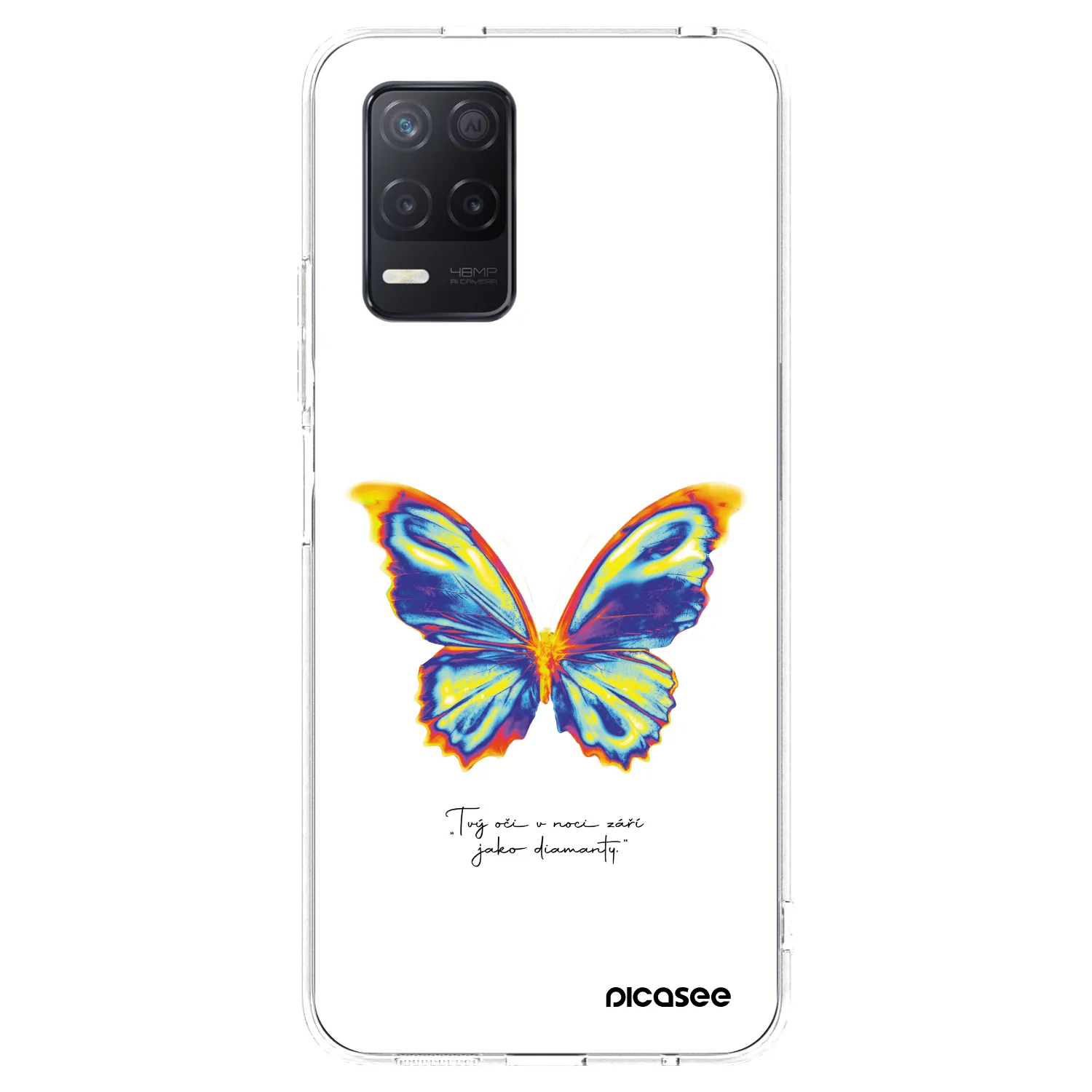 Picasee husă transparentă din silicon pentru Realme 8 5G - Diamanty White