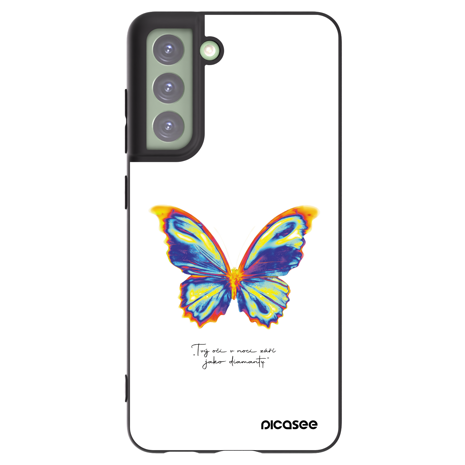 Picasee husă neagră din silicon pentru Samsung Galaxy S21 FE 5G - Diamanty White