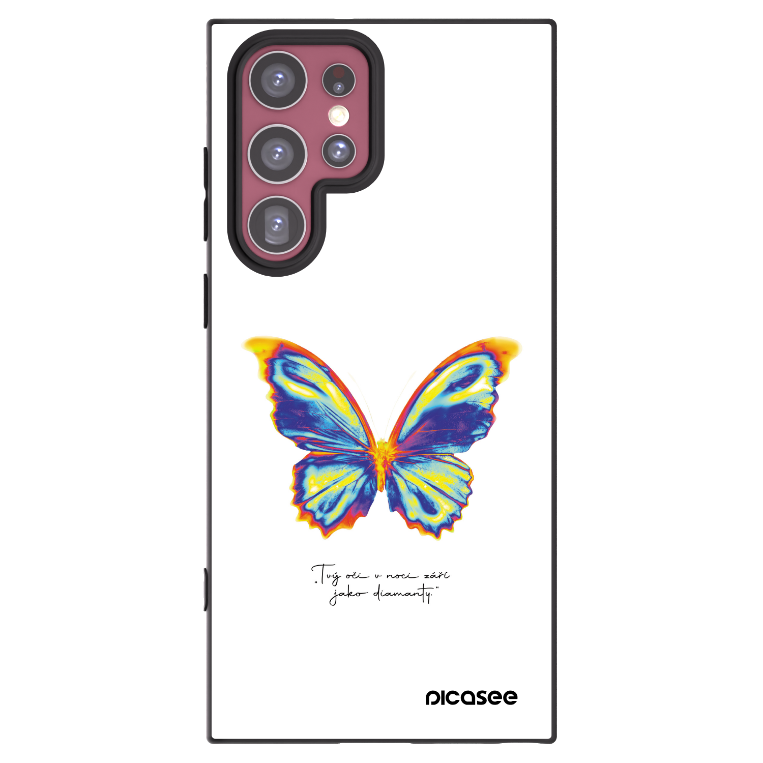 Picasee husă neagră din silicon pentru Samsung Galaxy S22 Ultra 5G - Diamanty White