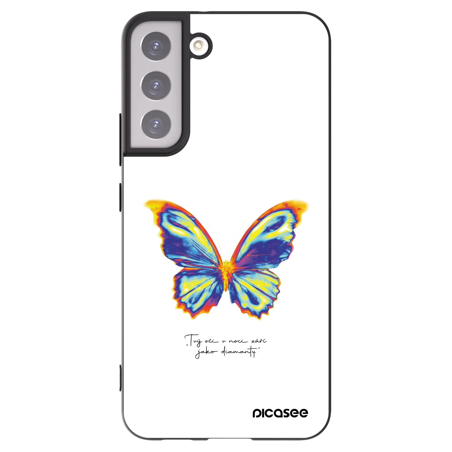 Picasee husă neagră din silicon pentru Samsung Galaxy S22+ 5G - Diamanty White