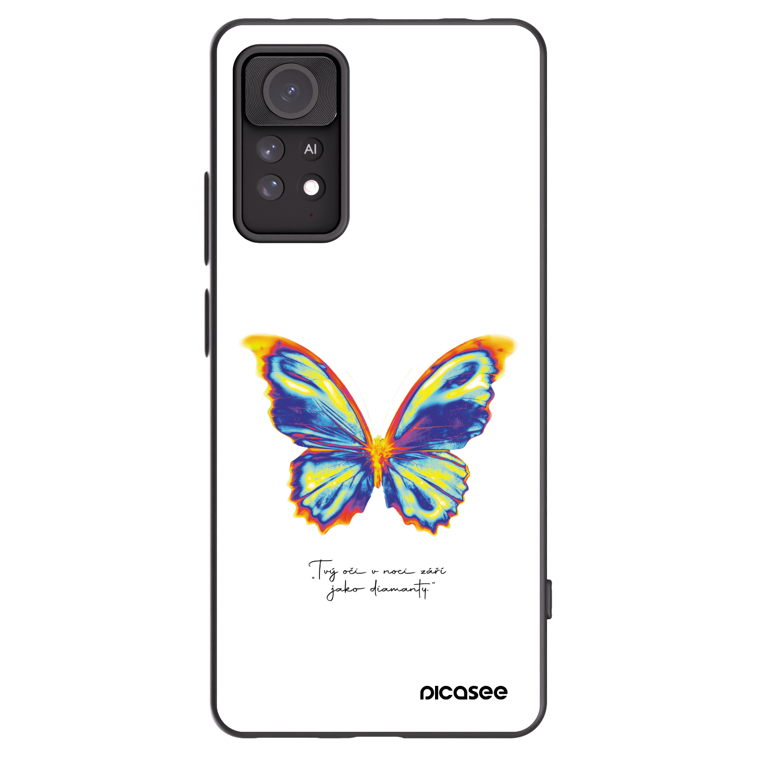 Picasee husă neagră din silicon pentru Xiaomi Redmi Note 11 Pro 5G - Diamanty White