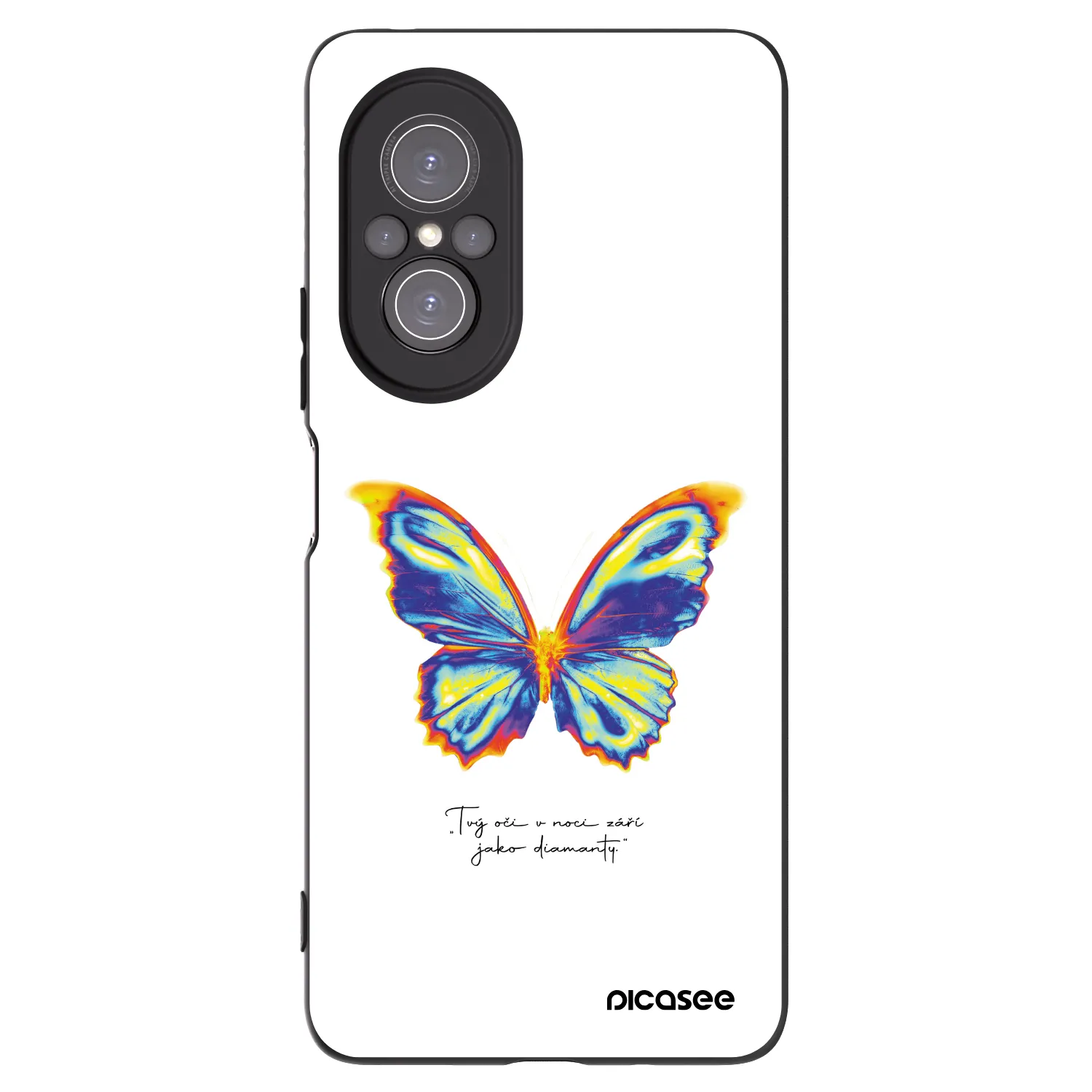 Picasee husă neagră din silicon pentru Huawei Nova 9 SE - Diamanty White