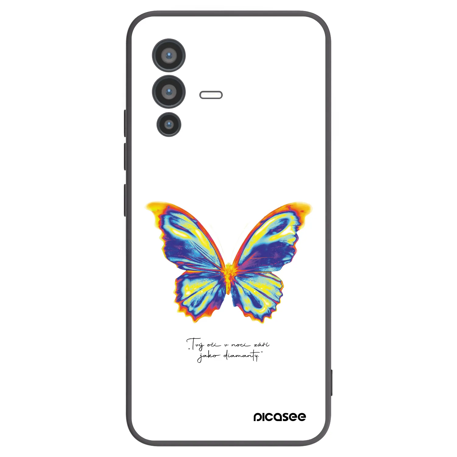 Picasee husă neagră din silicon pentru Vivo V23 5G - Diamanty White