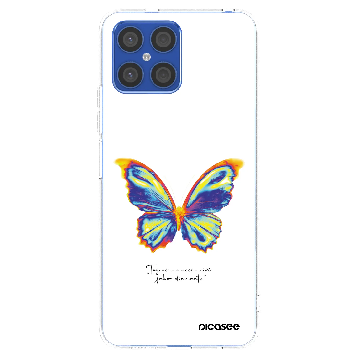Picasee husă transparentă din silicon pentru Honor X8 4G - Diamanty White