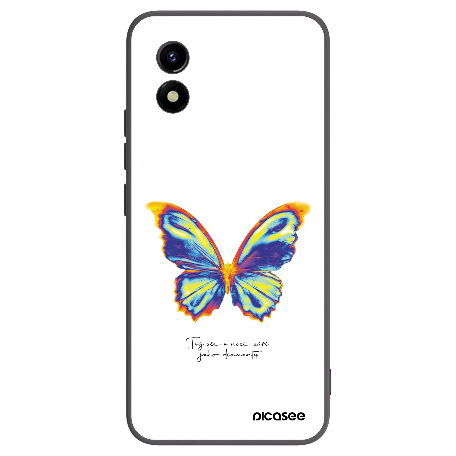 Picasee husă neagră din silicon pentru Vivo Y01 - Diamanty White