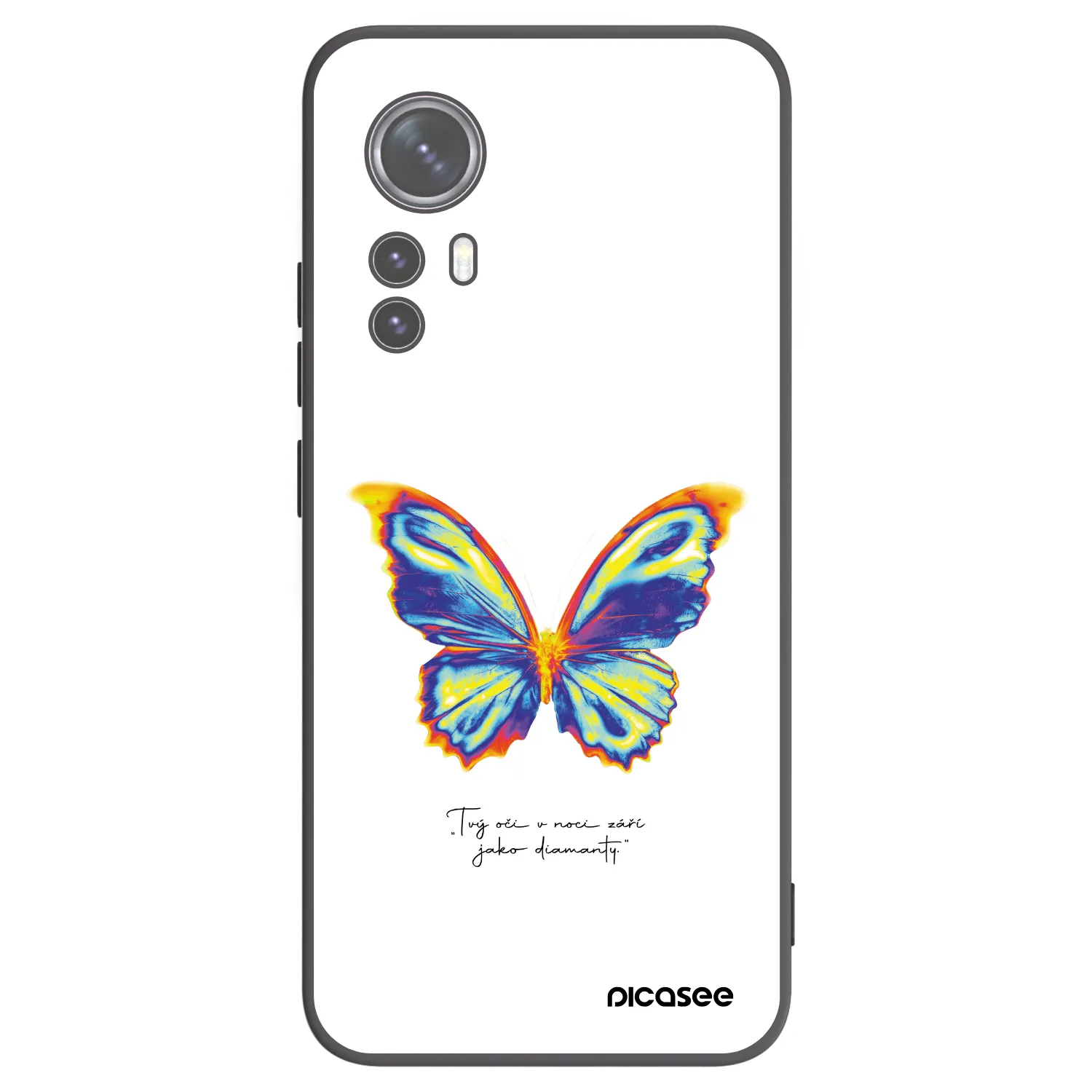Picasee husă neagră din silicon pentru Xiaomi 12X - Diamanty White
