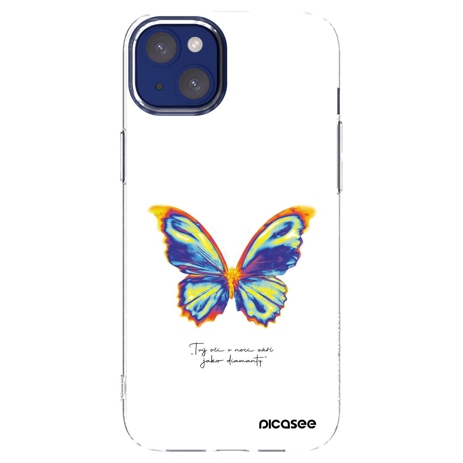 Picasee husă transparentă din silicon pentru Apple iPhone 14 Plus - Diamanty White