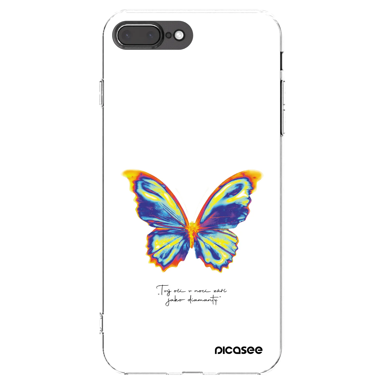 Picasee husă transparentă din silicon pentru Apple iPhone 8 Plus - Diamanty White