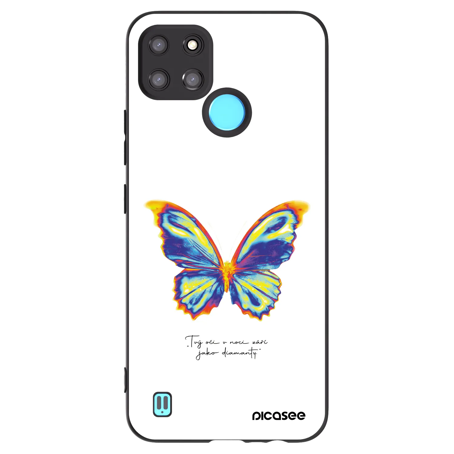 Picasee husă neagră din silicon pentru Realme C21Y - Diamanty White