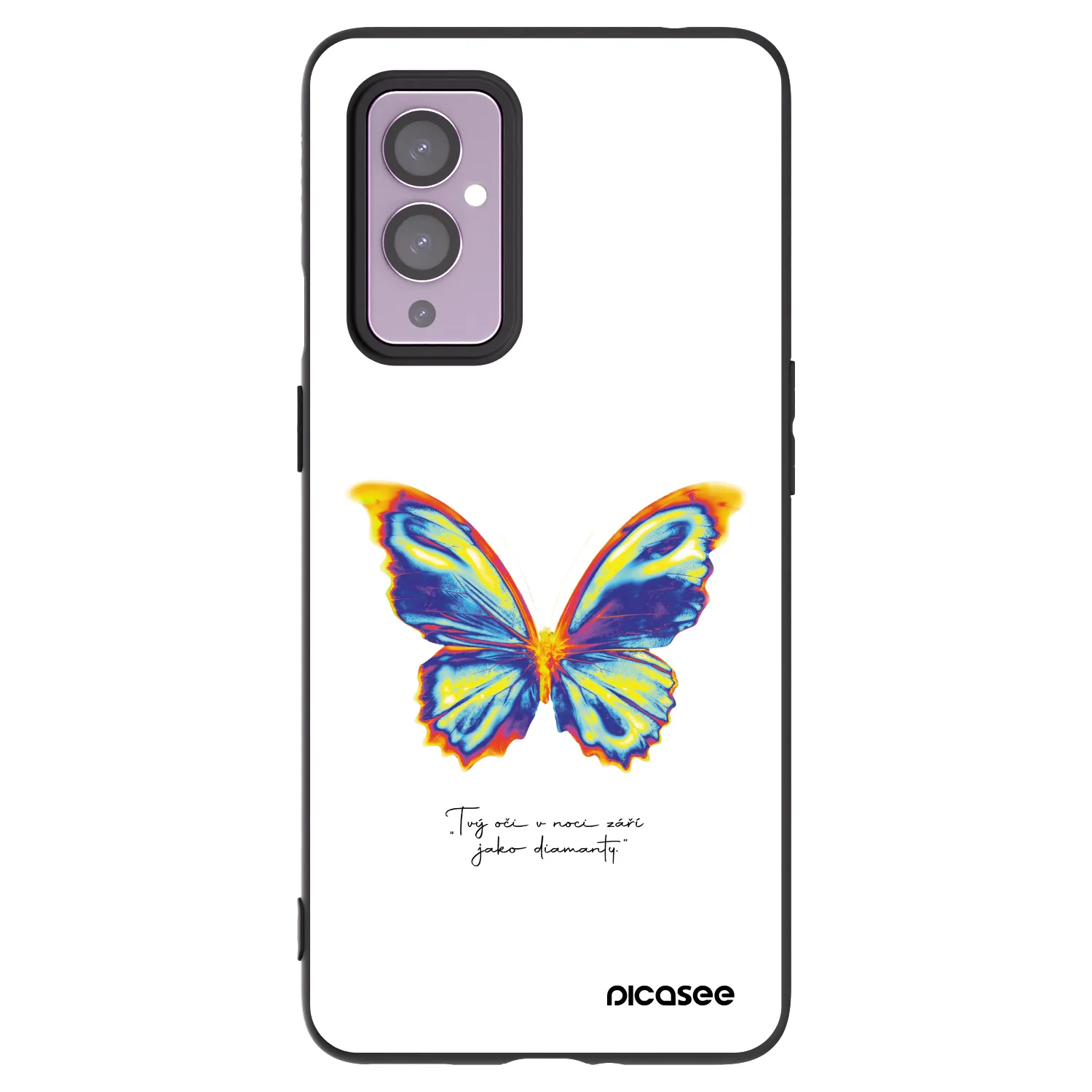 Picasee husă neagră din silicon pentru OnePlus 9 - Diamanty White