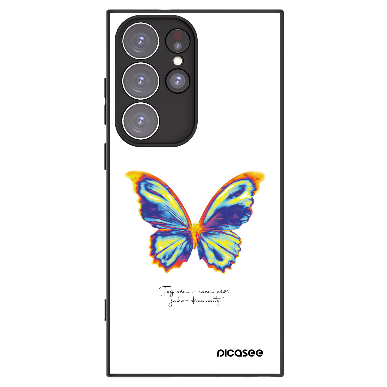 Picasee husă neagră din silicon pentru Samsung Galaxy S23 Ultra 5G - Diamanty White