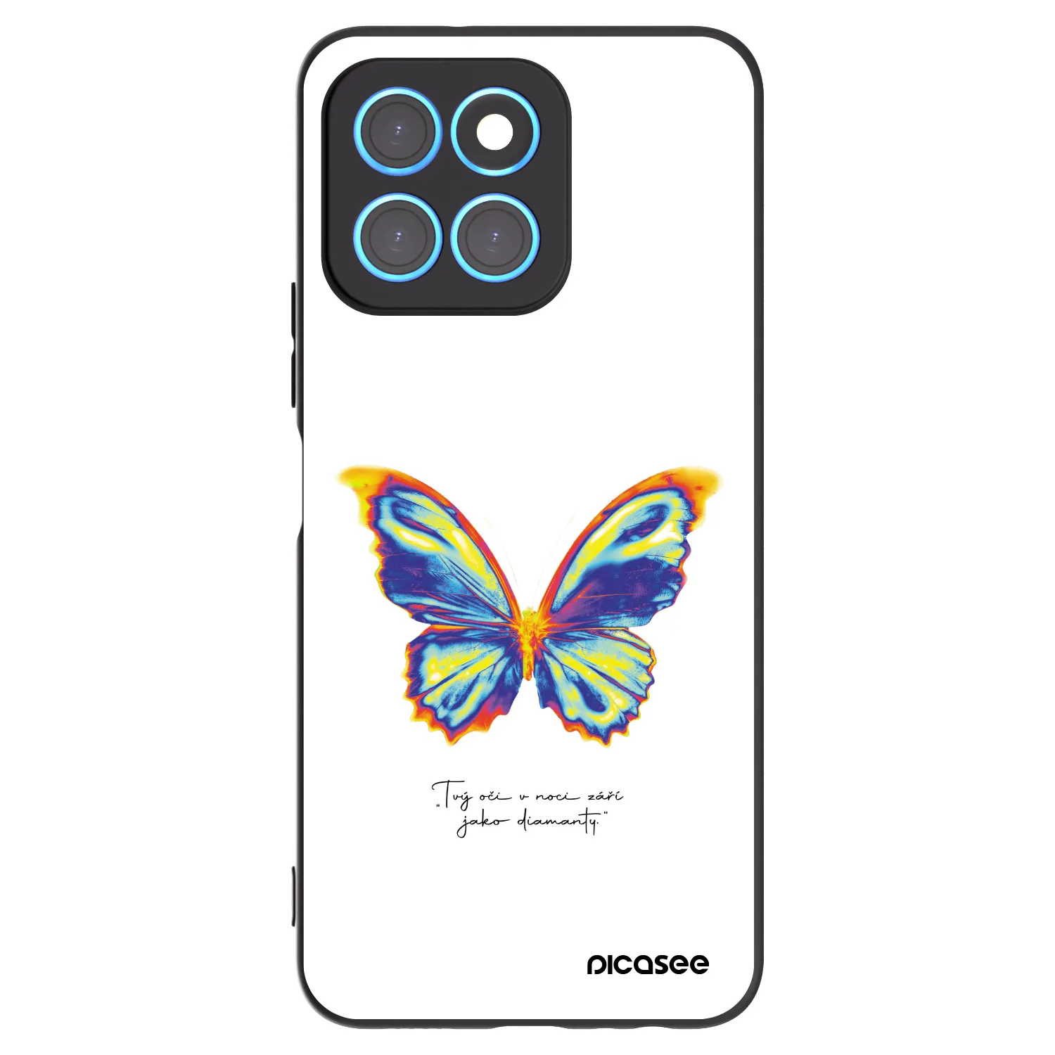 Picasee husă neagră din silicon pentru Honor X6 - Diamanty White