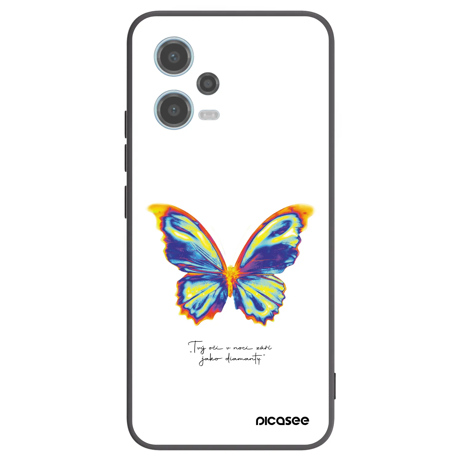 Picasee husă neagră din silicon pentru Xiaomi Redmi Note 12 5G - Diamanty White