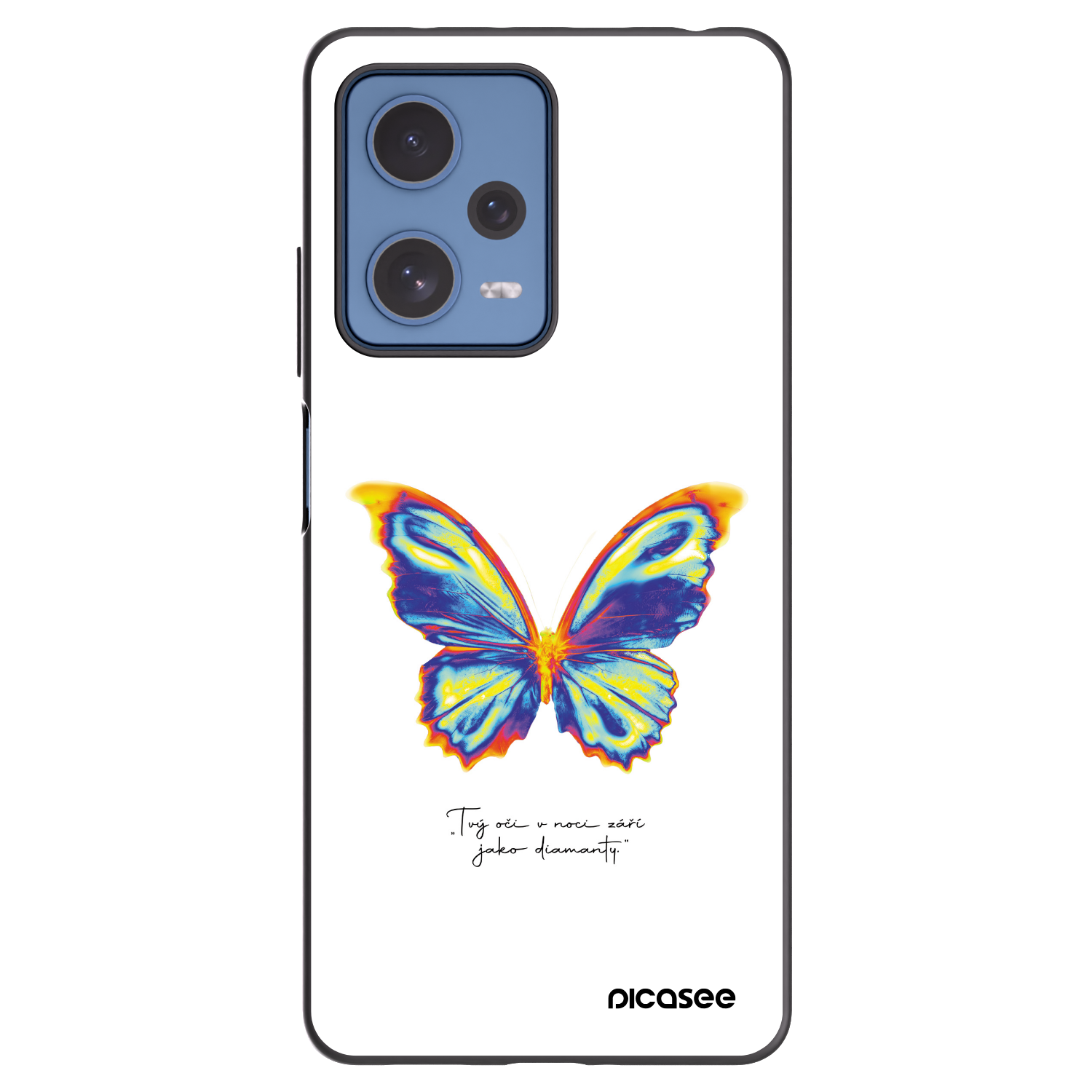 Picasee husă neagră din silicon pentru Xiaomi Redmi Note 12 Pro 5G - Diamanty White