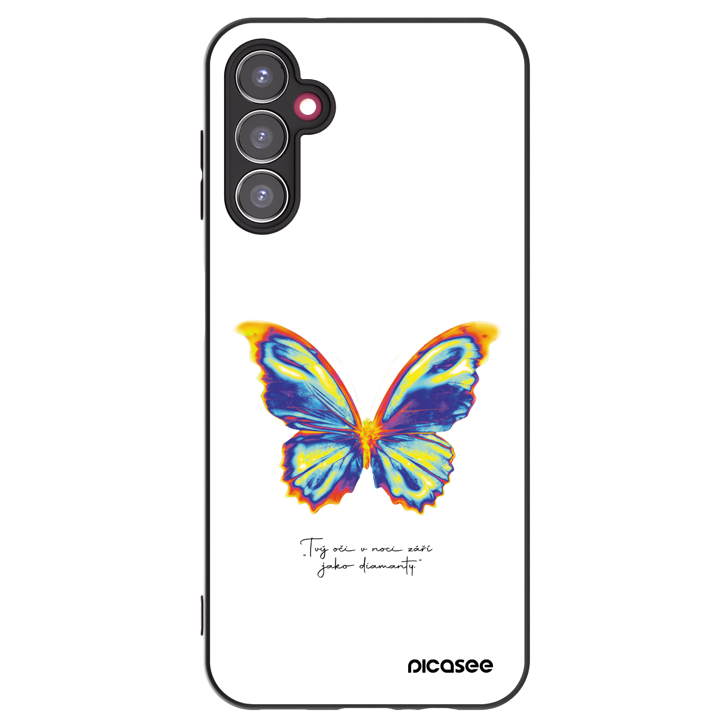 Picasee husă neagră din silicon pentru Samsung Galaxy A14 4G A145R - Diamanty White