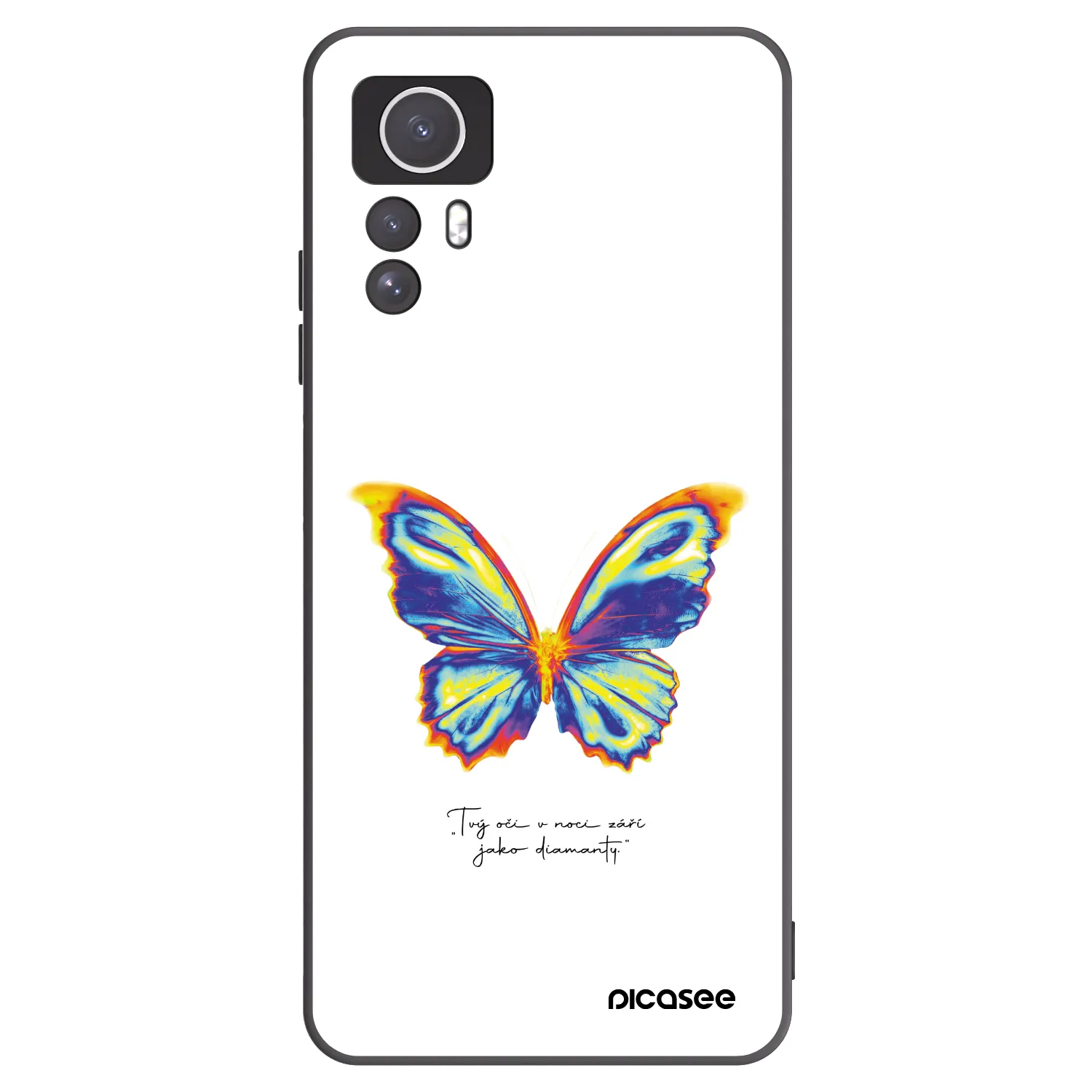 Picasee husă neagră din silicon pentru Xiaomi Redmi Note 12S - Diamanty White