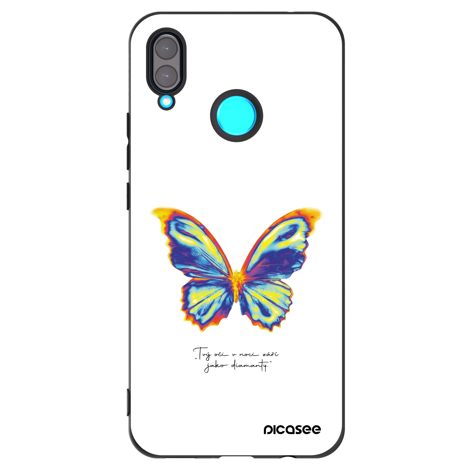 Picasee husă neagră din silicon pentru Huawei Nova 3 - Diamanty White