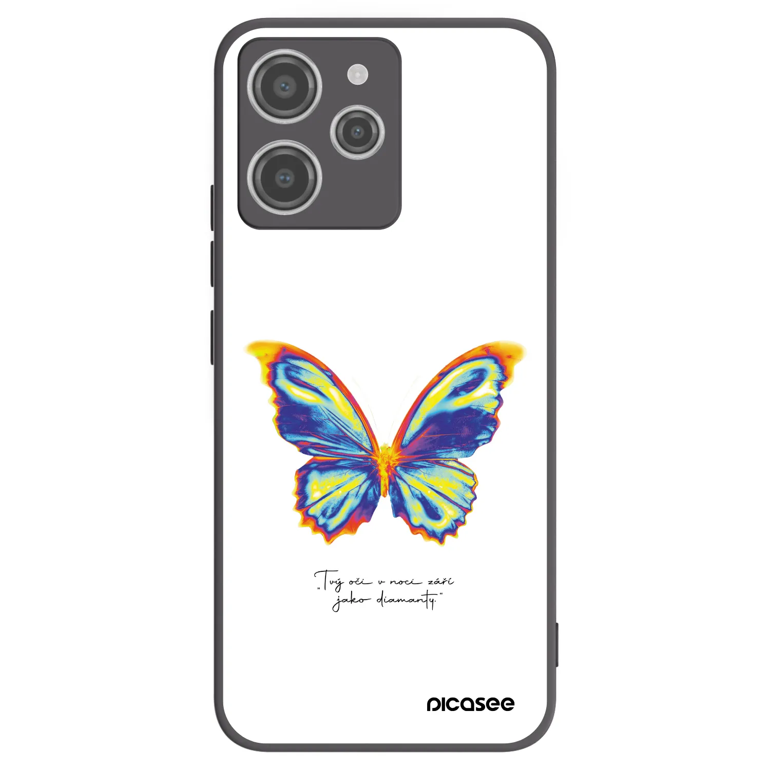 Picasee husă neagră din silicon pentru Xiaomi Redmi 12 4G - Diamanty White