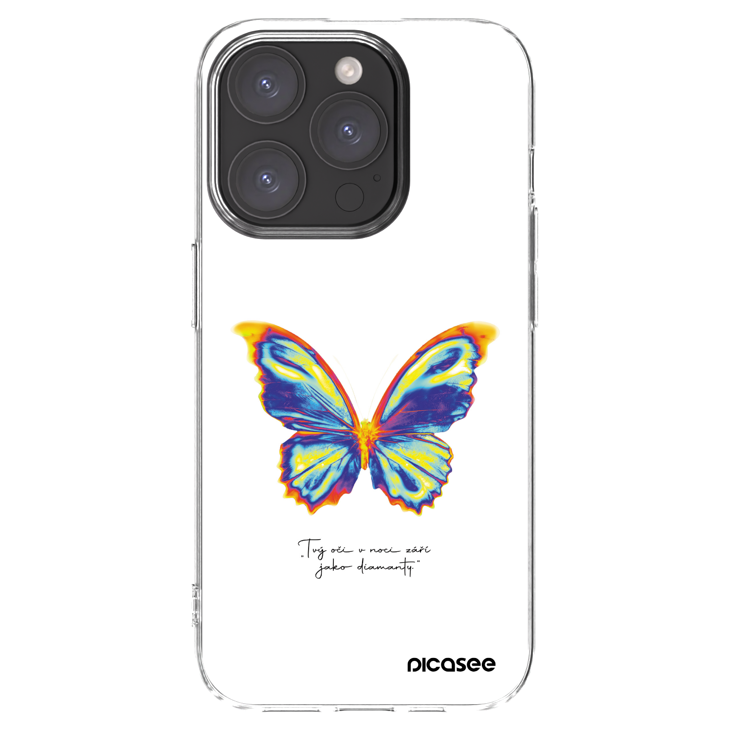 Picasee husă transparentă din silicon pentru Apple iPhone 15 Pro - Diamanty White