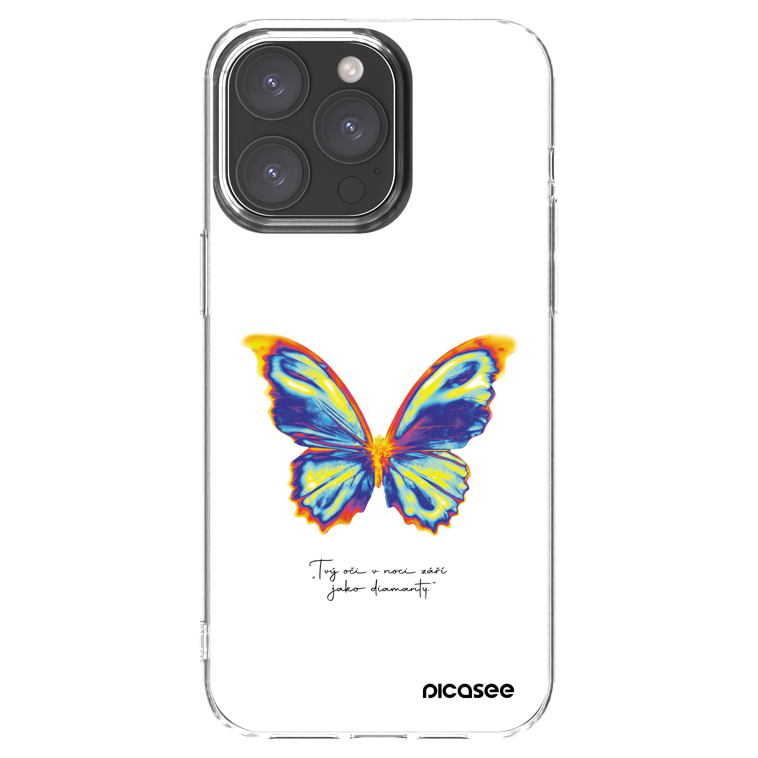 Picasee husă transparentă din silicon pentru Apple iPhone 15 Pro Max - Diamanty White