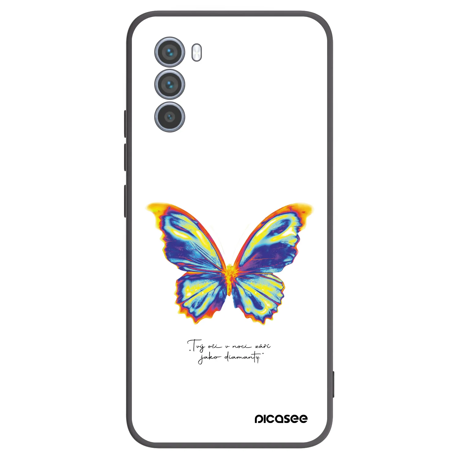 Picasee husă neagră din silicon pentru Motorola Moto G62 - Diamanty White
