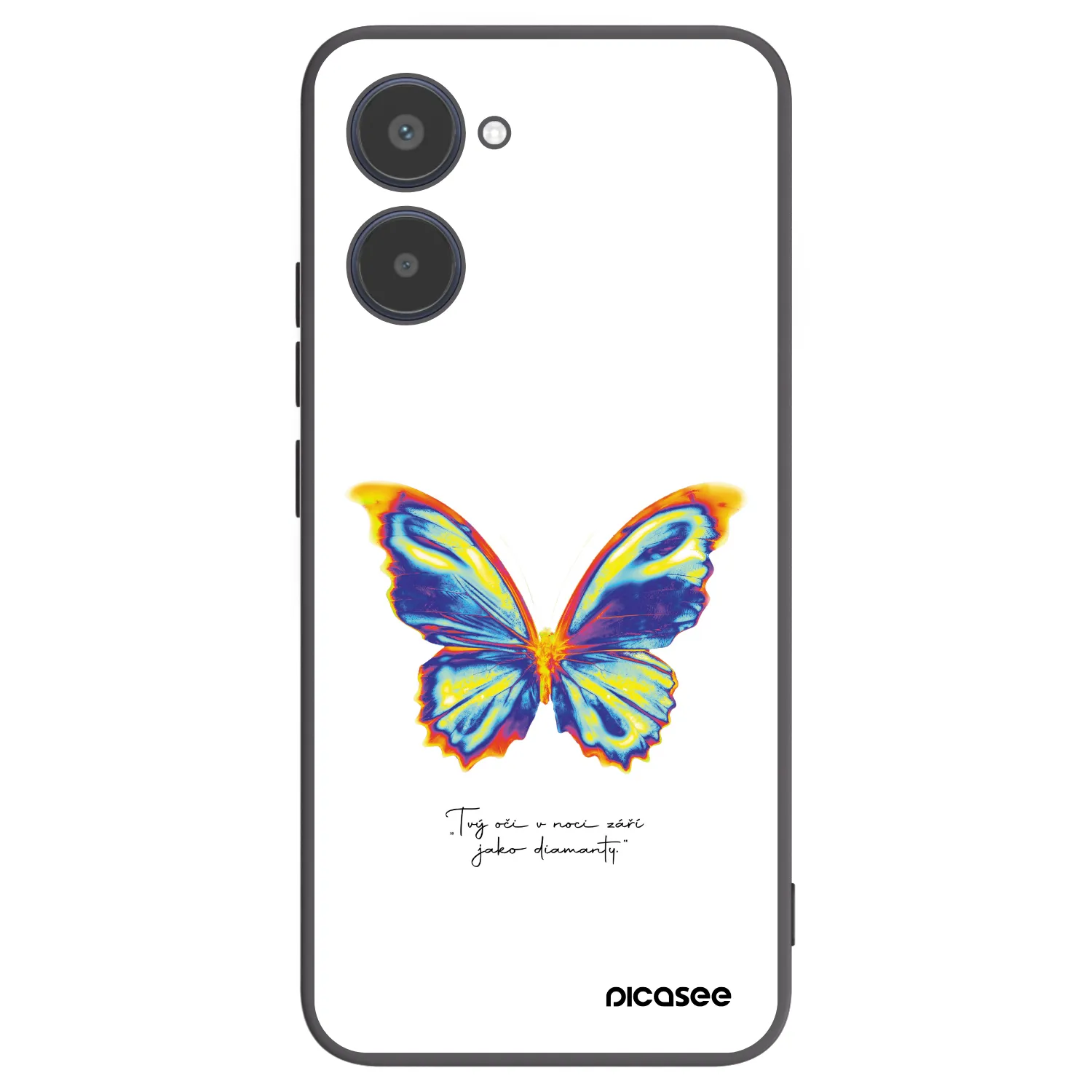 Picasee husă neagră din silicon pentru Realme 10 4G - Diamanty White