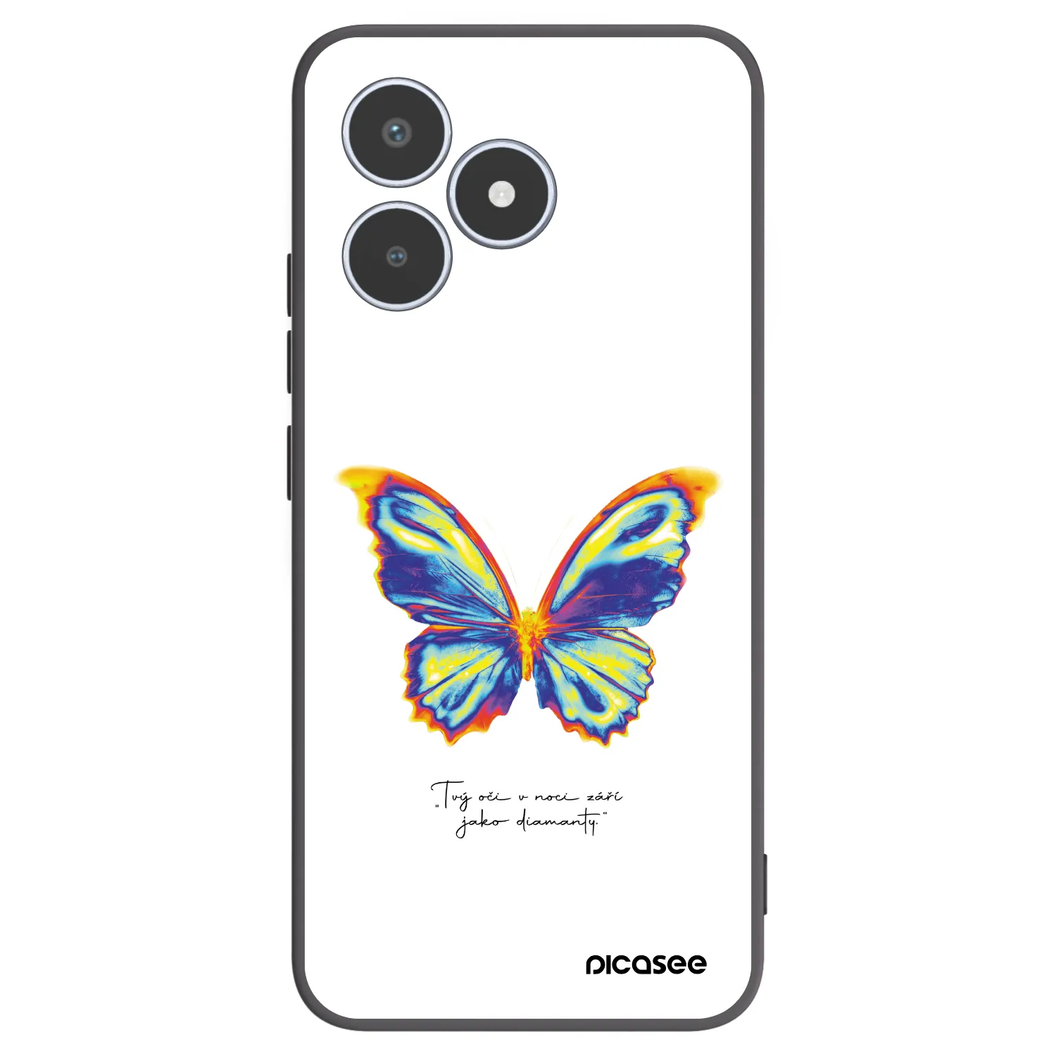 Picasee husă neagră din silicon pentru Realme C53 - Diamanty White