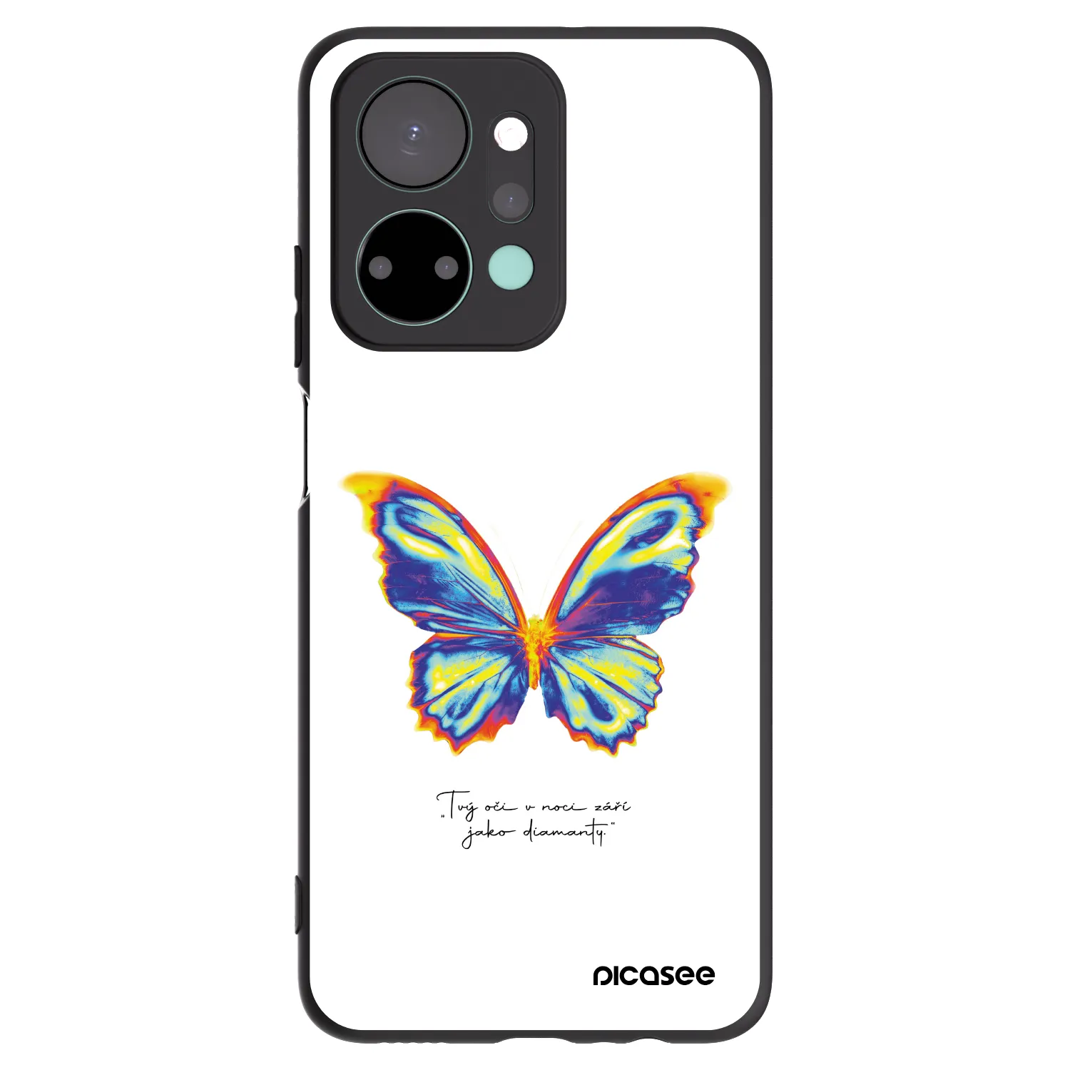 Picasee husă neagră din silicon pentru Honor X7a - Diamanty White