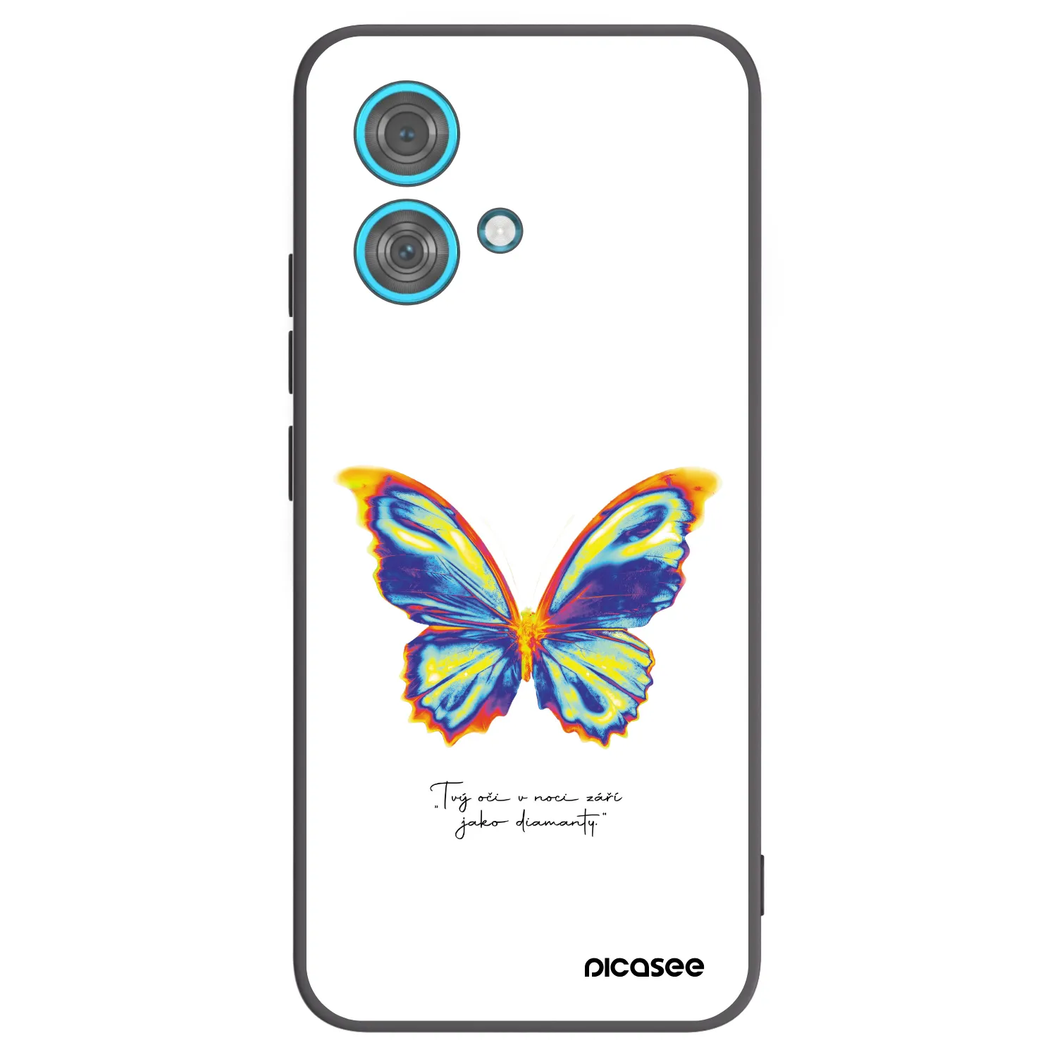 Picasee husă neagră din silicon pentru Motorola Edge 40 Neo - Diamanty White