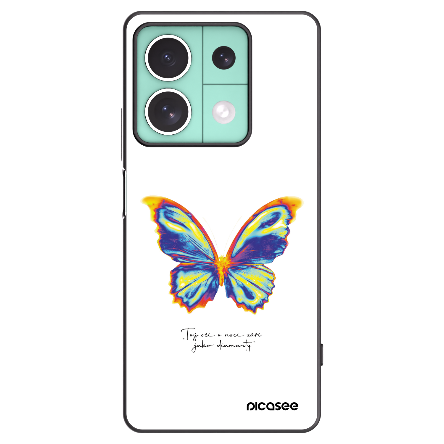 Picasee husă neagră din silicon pentru Xiaomi Redmi Note 13 5G - Diamanty White